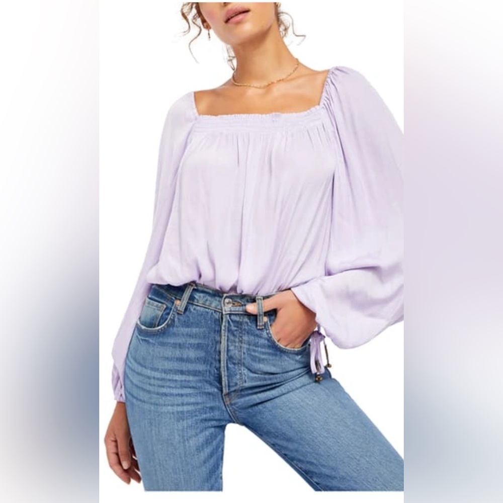 NWT Free People Intimately Satin Another Round Bodysuit in Lavender Dust Small